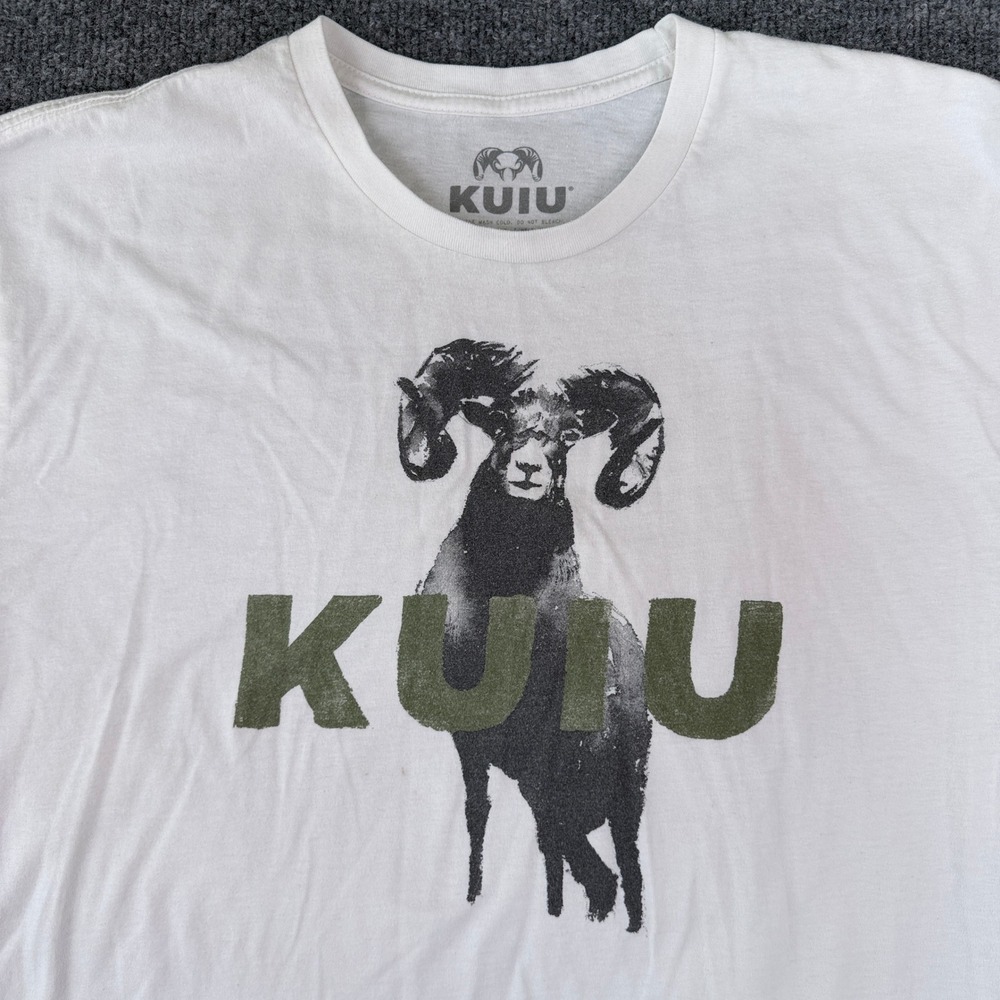 Kuiu T Shirt Mens XL White Ram Graphic Hunting Outdoor